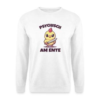Psychically on the duck funny saying - Unisex Sweatshirt - white - Front