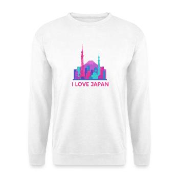 Ich liebe Japan Skyline - Unisex Pullover - Weiß - Vorne