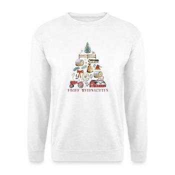 Farmhouse - Merry Christmas - Tractor - Unisex Sweatshirt - white - Front