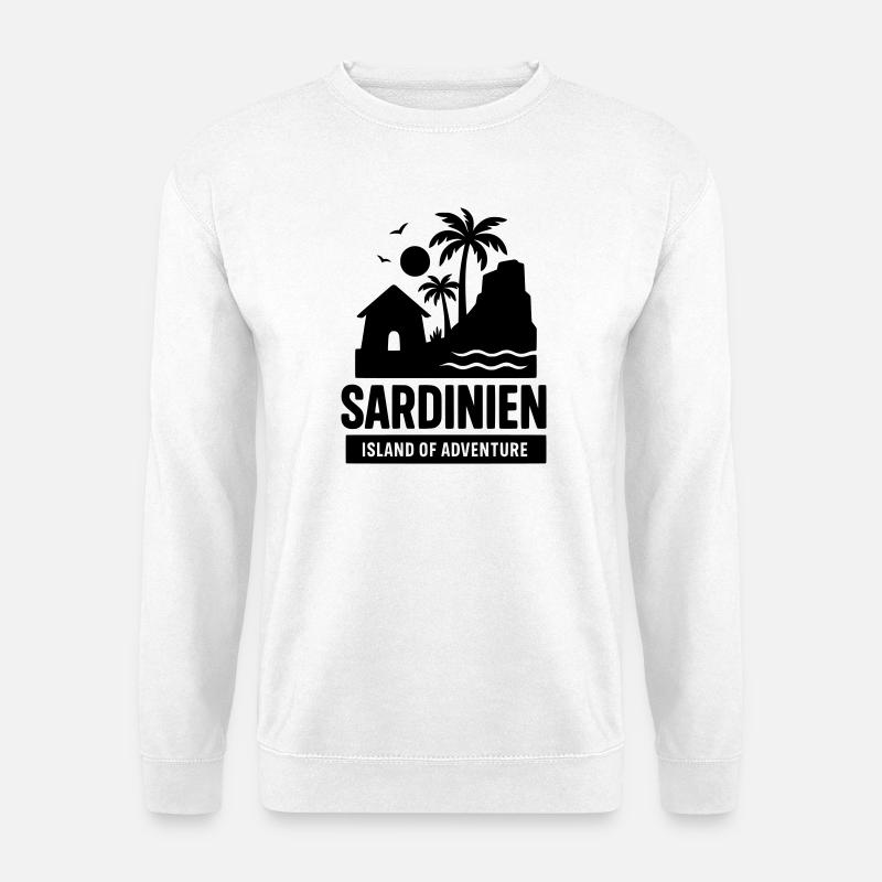 Points de repère de la Sardaigne - Sweat-shirt Unisexe - blanc