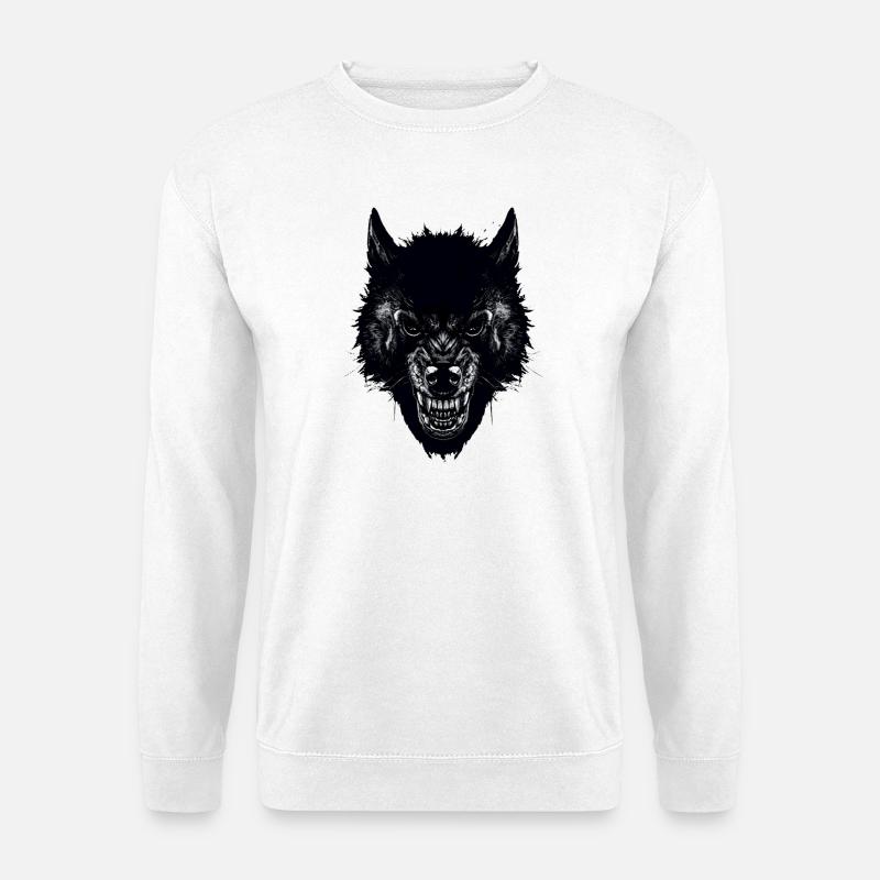 Wolf - Unisex Pullover - Weiß