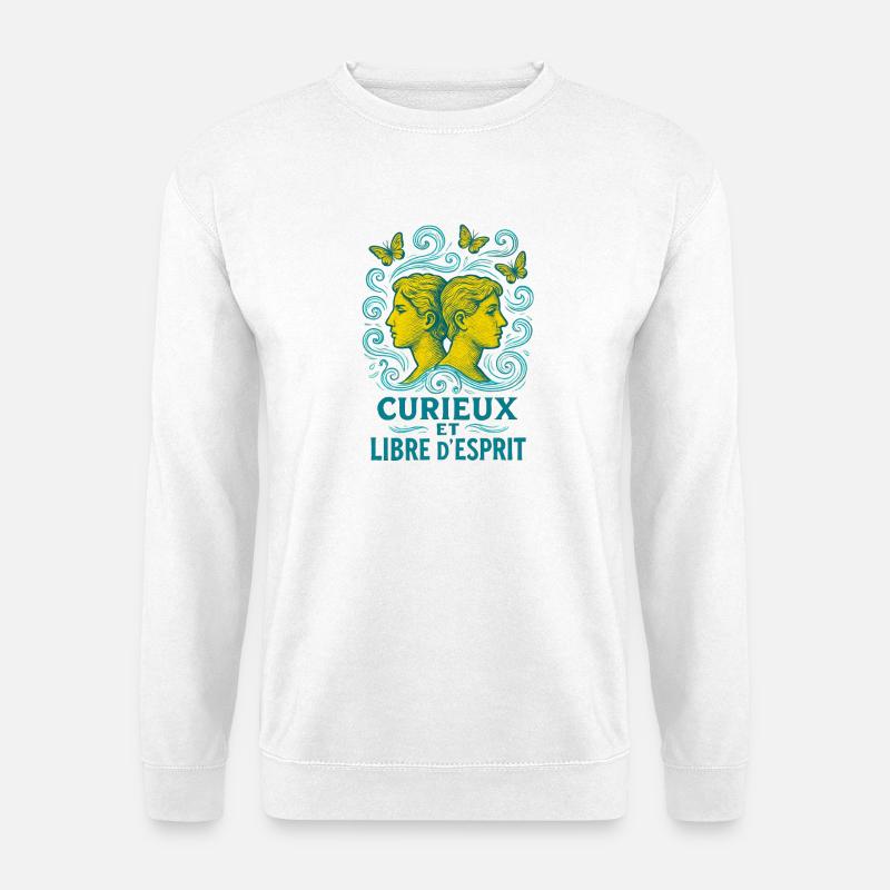 Zwillinge Sternzeichen - Astrologie - Unisex Pullover - Weiß