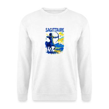 Signe astrologique du Sagittaire - Astrologie - Sweat-shirt Unisexe - blanc - Devant
