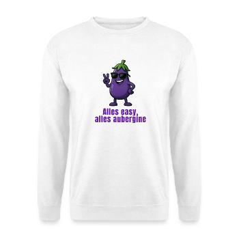Aubergine - Everything easy - Unisex Sweatshirt - white - Front
