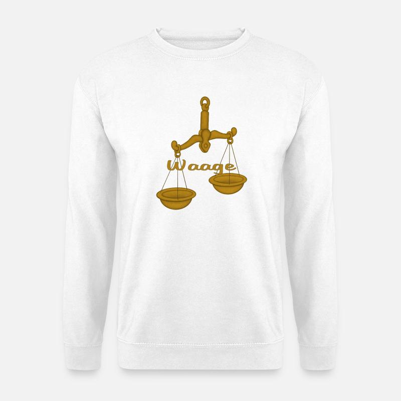 Sternzeichen Waage - Unisex Pullover - Weiß