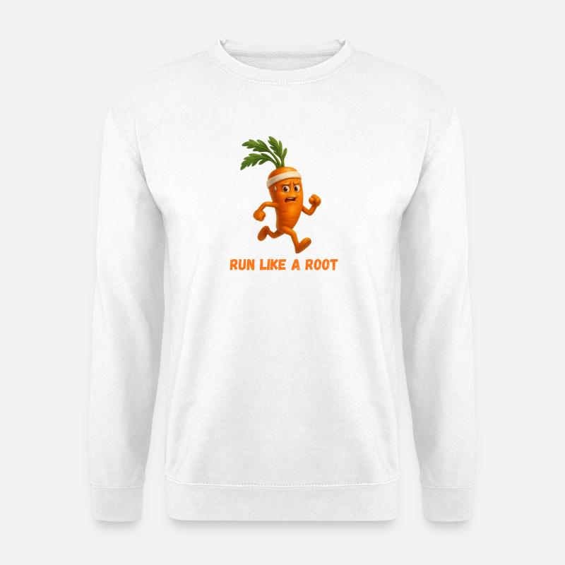 Lauf wie eine Möhre - Unisex Pullover - Weiß