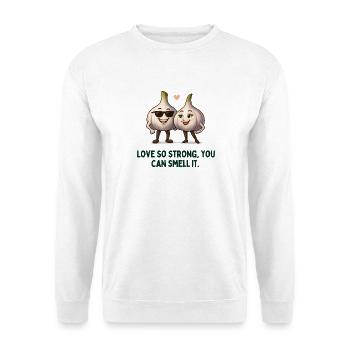 Knoblauch Liebespaar Duftliebe - Unisex Pullover - Weiß - Vorne
