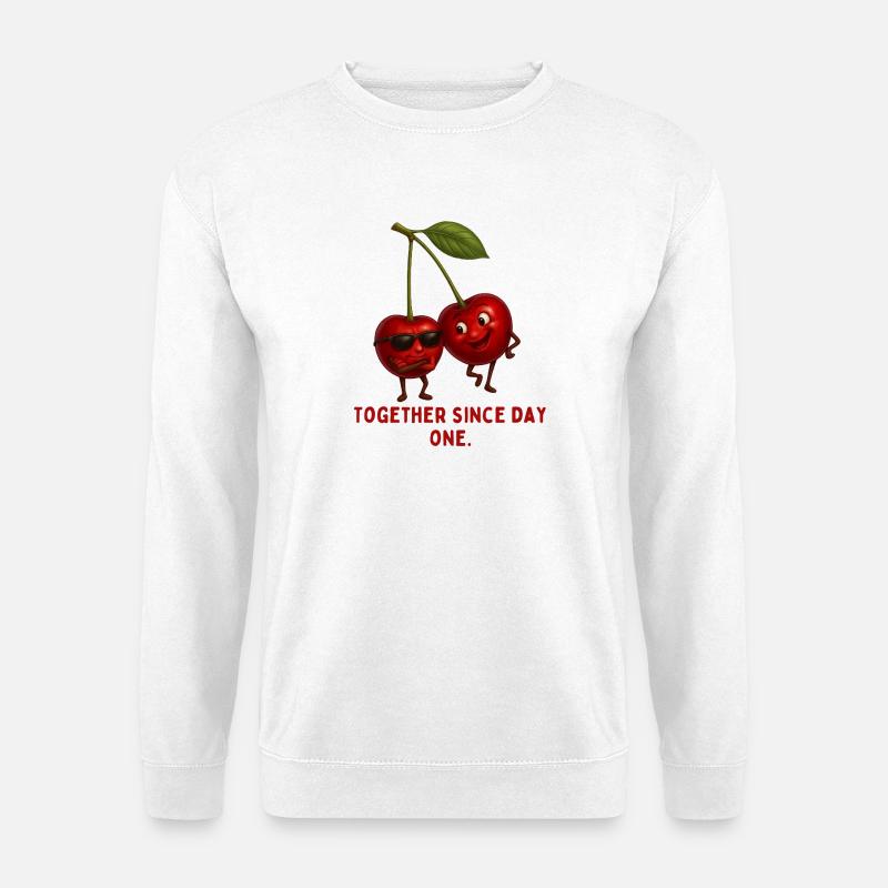 Cherry duo since day one - Unisex Sweatshirt - white