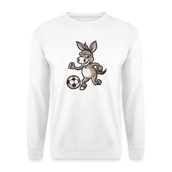Esel Fußball Comic - Unisex Pullover - Weiß - Vorne