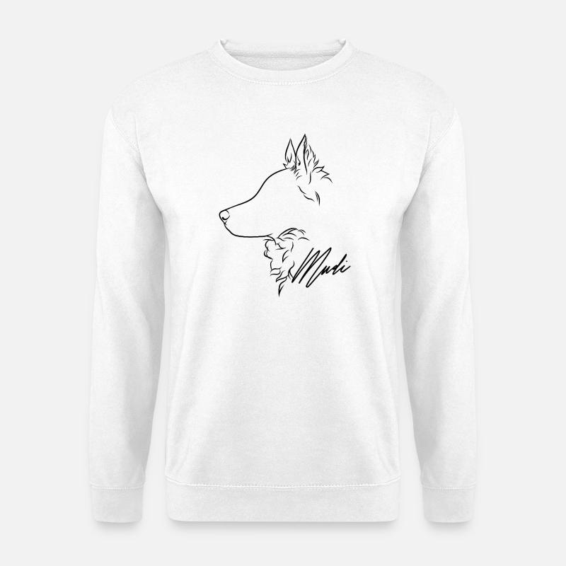 Mudi Profil Hunde Hund Wilsigns - Unisex Pullover - Weiß
