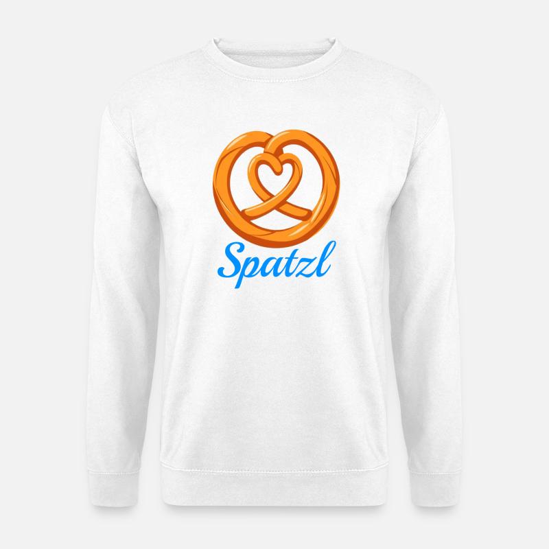 Spatzl Brezel - Unisex Pullover - Weiß