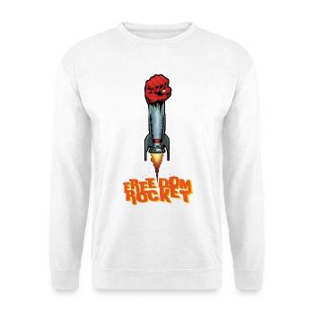 ROCKET FIGHT - freedom & rights - Sweat-shirt Unisexe - blanc - Devant
