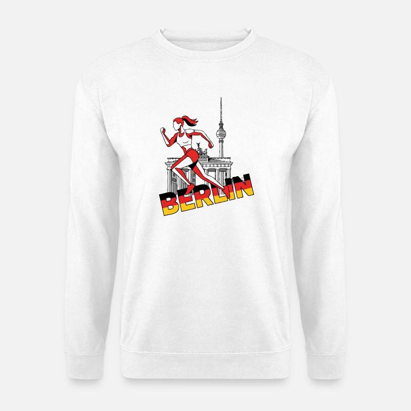 Berliner Sprint-Läuferin - Unisex Pullover - Weiß