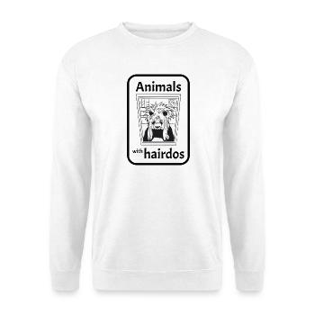 Panda with hairstyle - Unisex Sweatshirt - white - Front