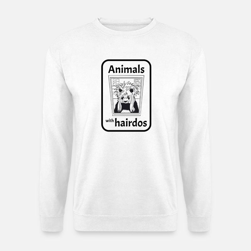 Panda mit Frisur - Unisex Pullover - Weiß