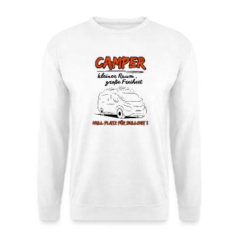 Camping Van Motorhome Saying - Unisex Sweatshirt - white - Front