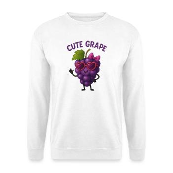 Kuschelige Traube mit Herzbrillen - Unisex Pullover - Weiß - Vorne