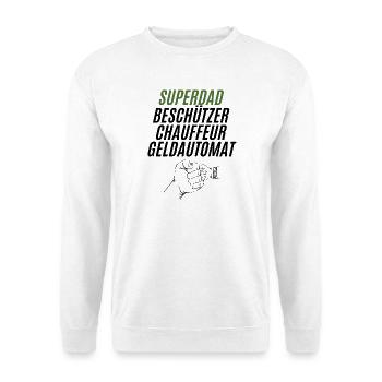 Superpapa Vert Puissant - Sweat-shirt Unisexe - blanc - Devant