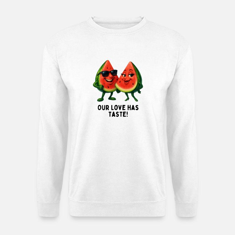 Melonenliebe mit Geschmack - Unisex Pullover - Weiß
