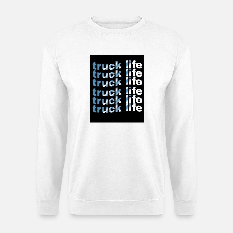 Lkw-Lebensdauer-Rastergradient - Unisex Pullover - Weiß