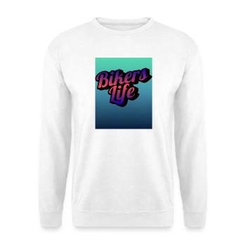 Gradient de la vie de motard - Sweat-shirt Unisexe - blanc - Devant