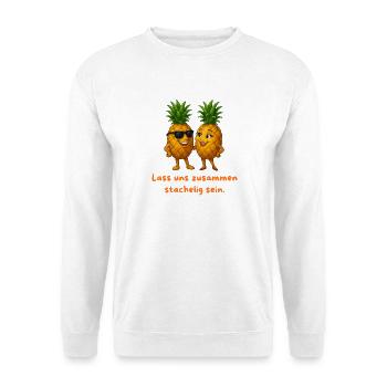 Pineapple duo: Prickly together - Unisex Sweatshirt - white - Front