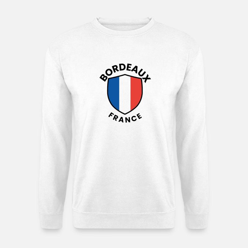 Conception du bouclier du drapeau français - Sweat-shirt Unisexe - blanc