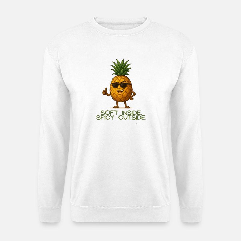 Pineapple with style Soft Inside - Unisex Sweatshirt - white