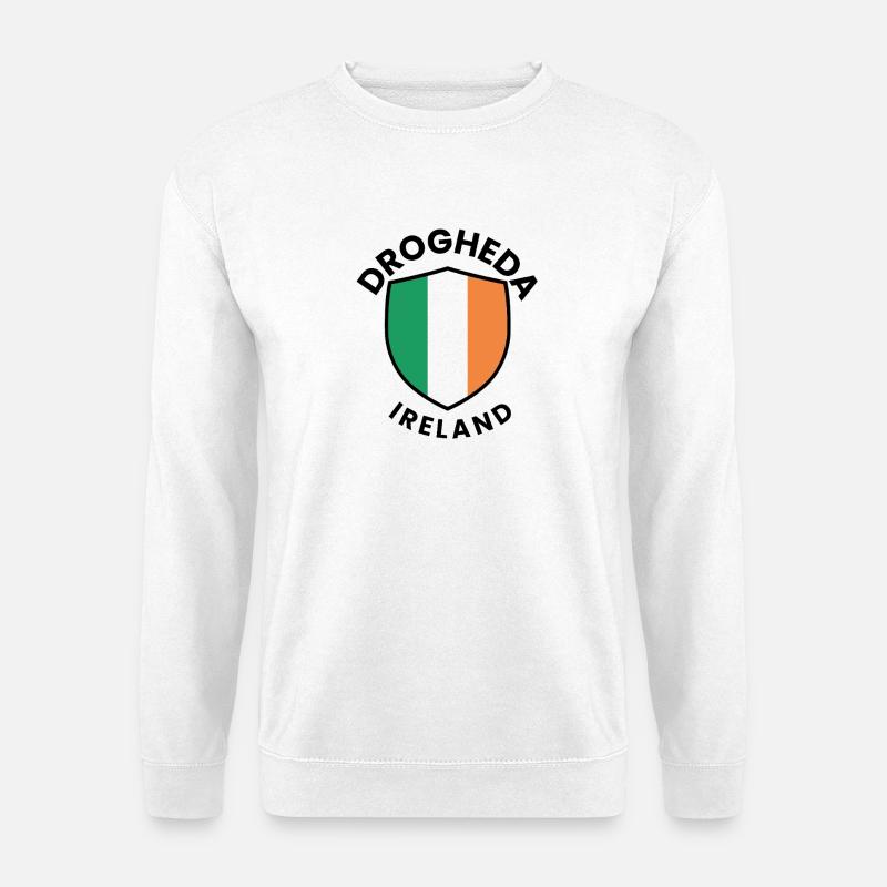 Drogheda-Irland-Schild - Unisex Pullover - Weiß