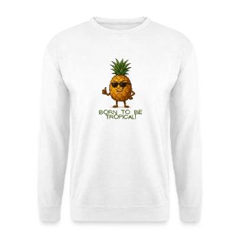 Tropical pineapple with style - Unisex Sweatshirt - white - Front
