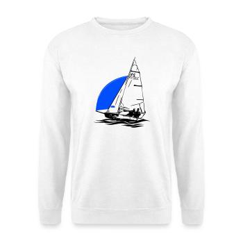 RS Feva XL Sailboat Youth Sailing Dinghy Regatta - Unisex Sweatshirt - white - Front