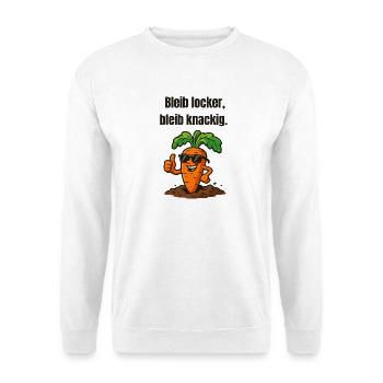 Carrot with style: Loose Crunchy - Unisex Sweatshirt - white - Front