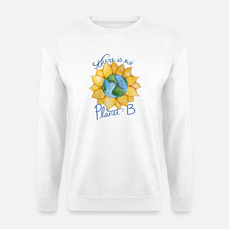 Earth Sunflower Eco Botschaft - Unisex Pullover - Weiß