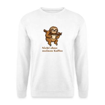 Not without my coffee Sloth - Unisex Sweatshirt - white - Front