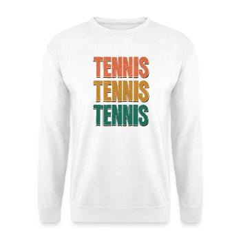 Tennis Trois Lettres en Dégradé de Couleur - Sweat-shirt Unisexe - blanc - Devant