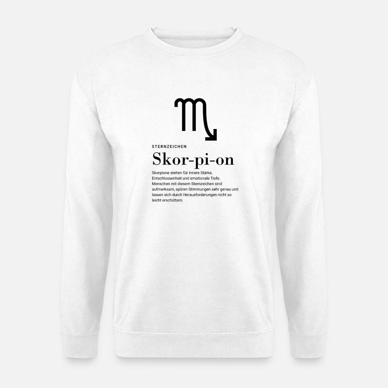 Zodiac sign Scorpio - Unisex Sweatshirt - white