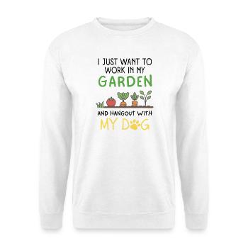 Gardening Dog Owner Mom Dad Pet Parents - Unisex Sweatshirt - white - Front