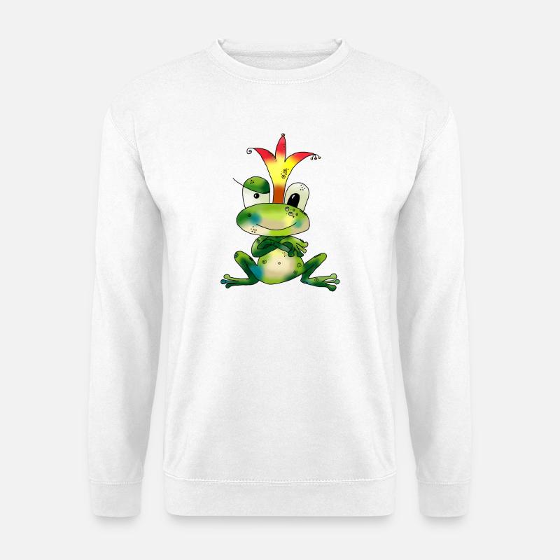 bunter_froschkoenig - Unisex Pullover - Weiß
