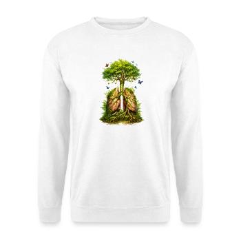 Tree grows from green lungs - Unisex Sweatshirt - white - Front