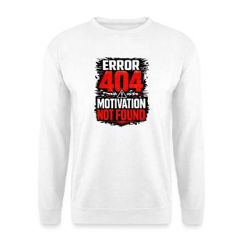 404 Motivation non trouvée Graphique - Sweat-shirt Unisexe - blanc - Devant