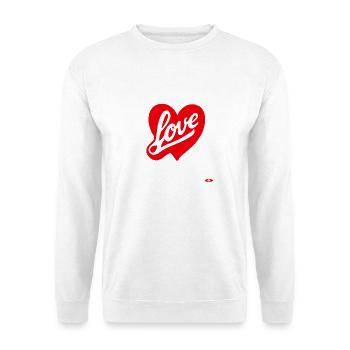 Scénario de Red Love Heart - Sweat-shirt Unisexe - blanc - Devant
