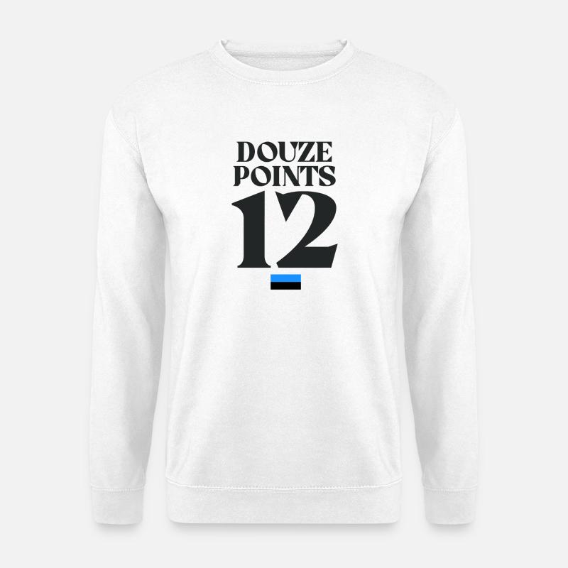 Douze points Eurovision Estonie - Sweat-shirt Unisexe - blanc