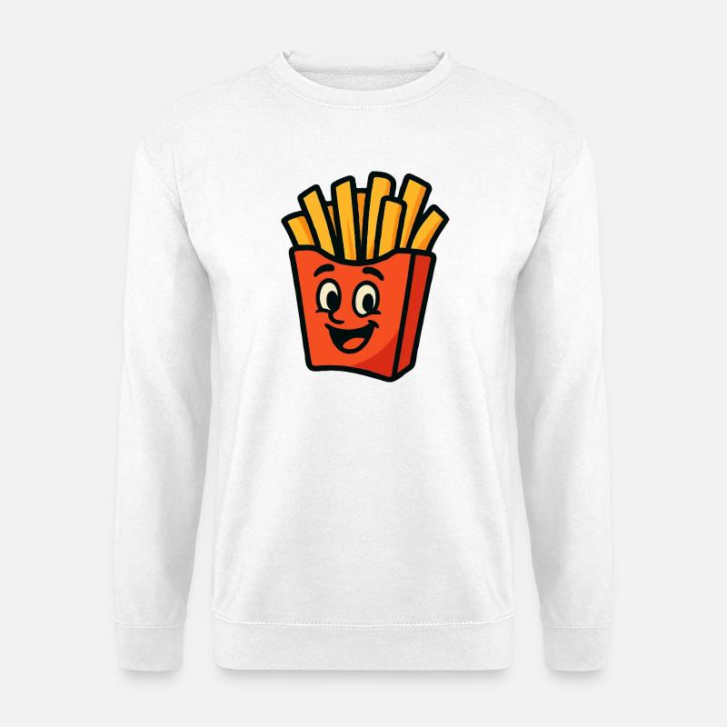 Fröhlicher Pommes-Held - Unisex Pullover - Weiß