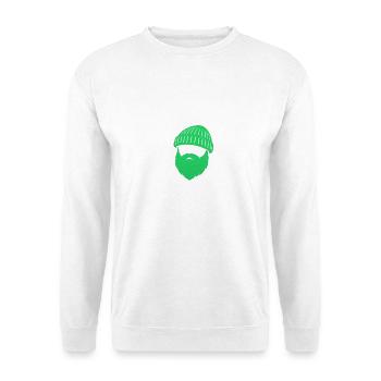Beanie Bart Design – Maritimer Streetstyle - Unisex Pullover - Weiß - Vorne