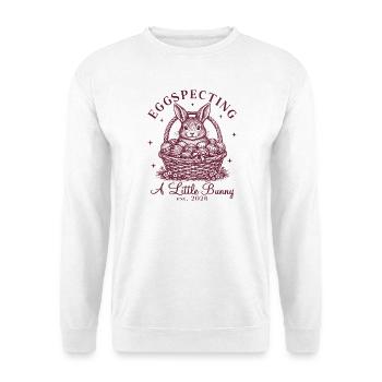 Ostern Lustige Schwangerschaftsankündigung Frauen - Unisex Pullover - Weiß - Vorne
