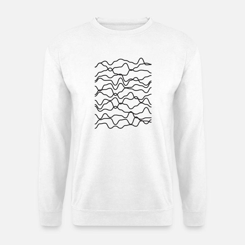 Wellenlinien-Tessellation - Unisex Pullover - Weiß