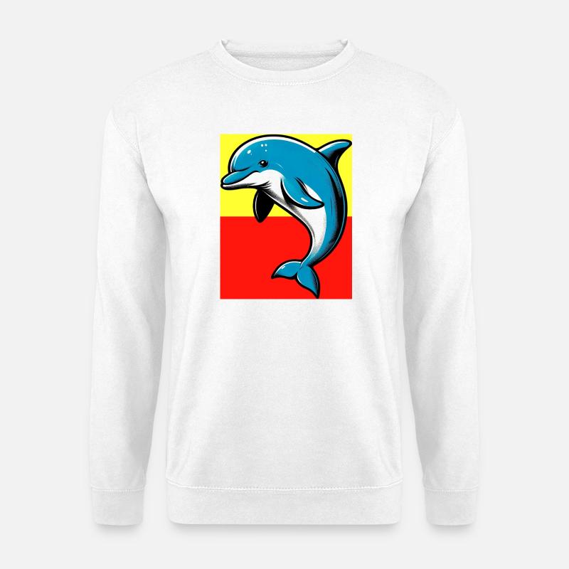 Delfin - Unisex Pullover - Weiß