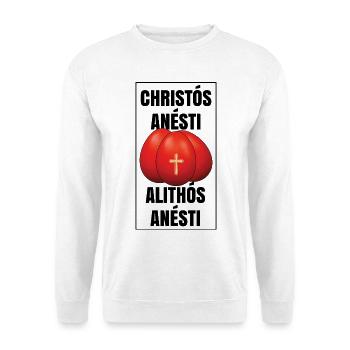 Christos Anesti Alithos Anesti Pascha Greek Easter - Unisex Sweatshirt - white - Front