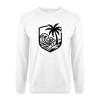 Palmen Strand Ozean - Unisex Pullover - Weiß - Vorne