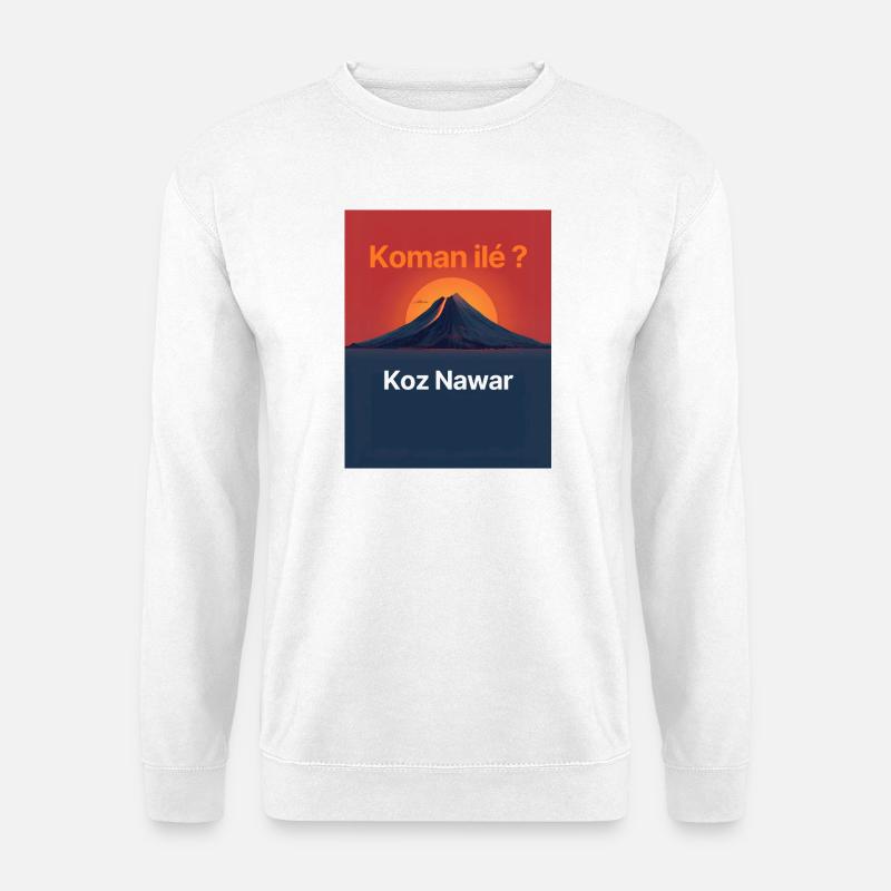 Vulkanische Insel Koz Nawar - Unisex Pullover - Weiß
